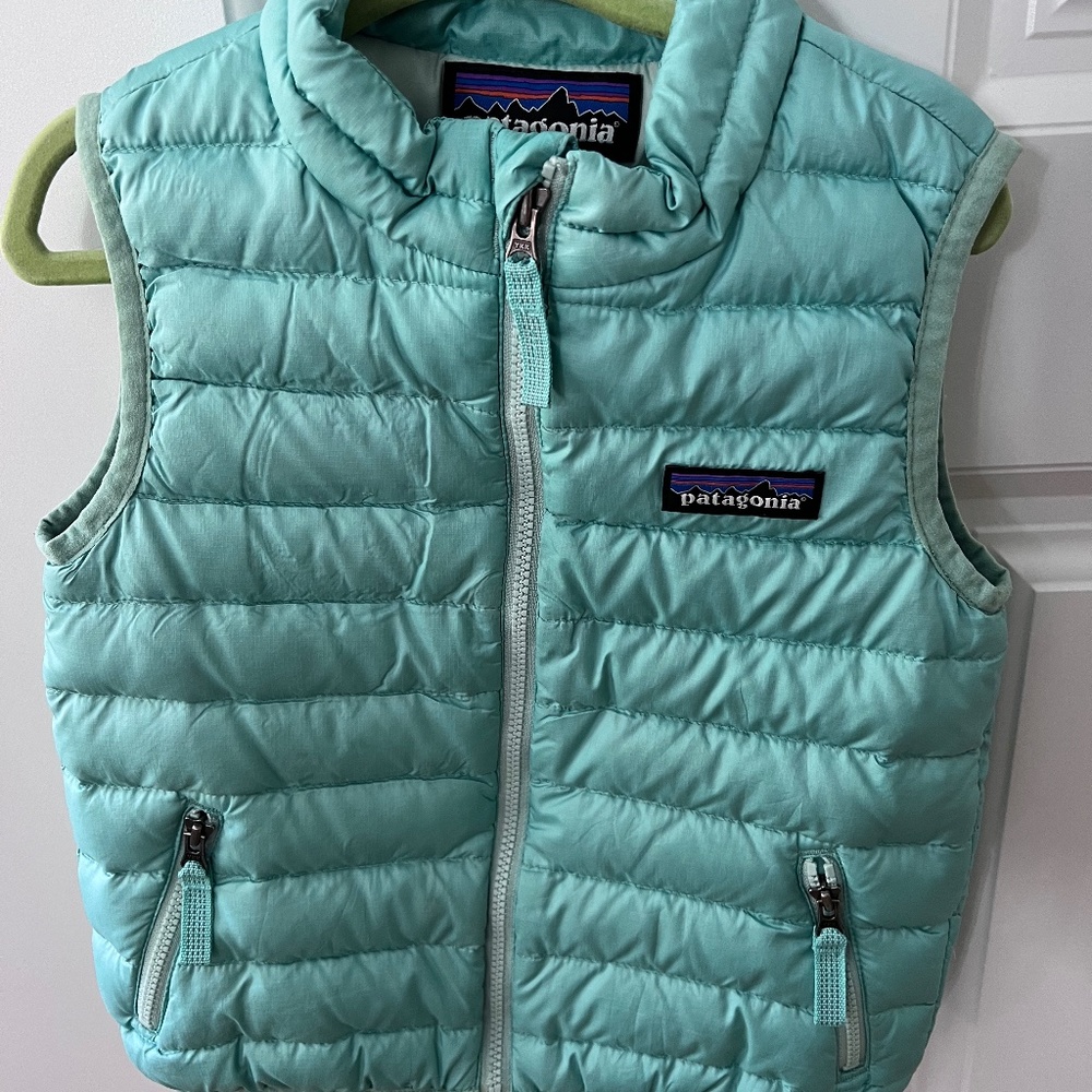 Patagonia 2T down vest turquoise